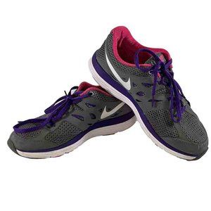Nike Womens Grey Purple Pink Dual Fusion Lite Sneaker Athletic Shoes Size 8